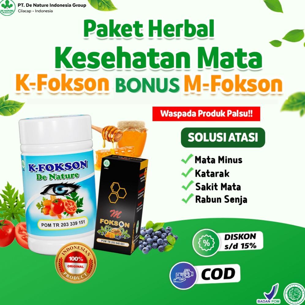 K Fokson Bonus M Fokson K-Fokson KFokson De Nature Obat Sakit Mata Rabun Katarak Silinder Vitamin Ma
