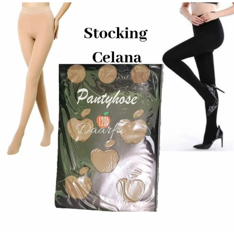 Stocking Celana Warna Kulit Dan Hitam/Stocking Pantyhose Apple (Original)