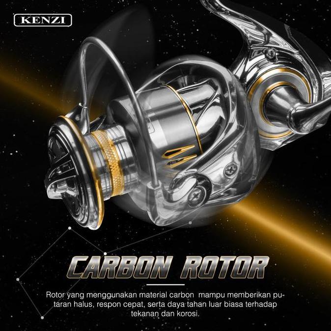 TERMURAH - REEL KENZI POLARIS SW 2000 3000 4000 6000 G1 DURALIUM ROTOR CARBON ALLUMINIUM BODY with 1