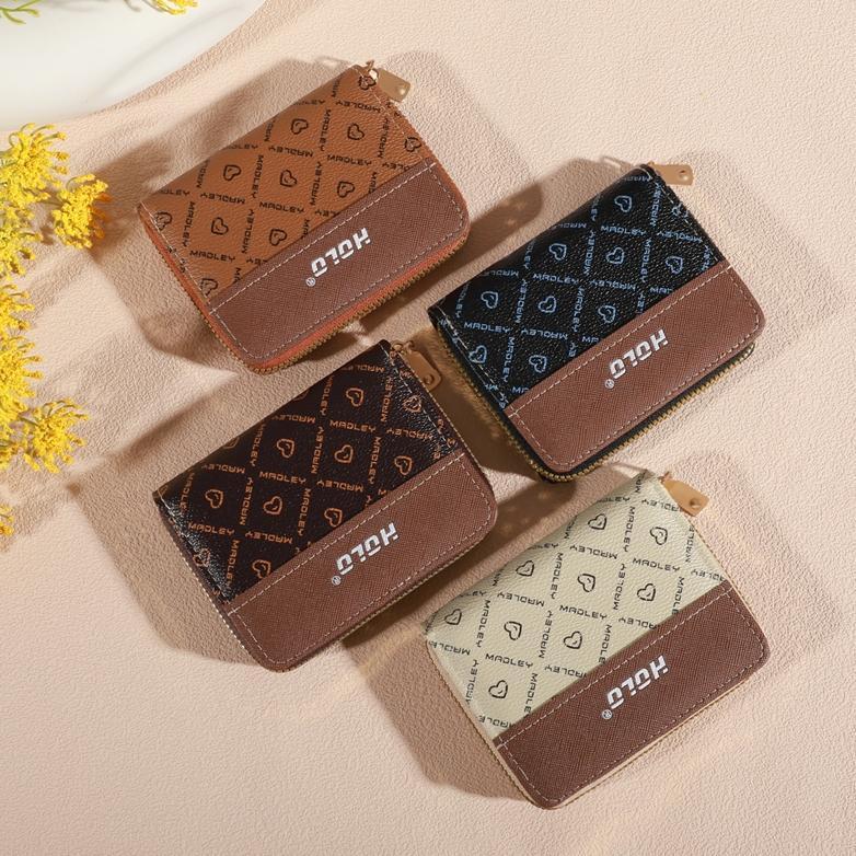 TERMURAH HOLO Dompet Koin Mini Card Holder Dompet Lipat Wanita Vintage Simple Dompet kartu Dan Uang 