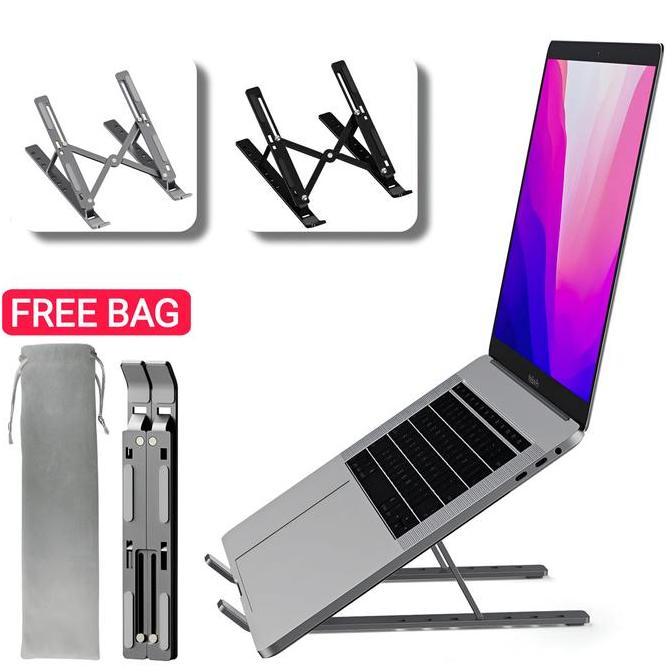 Holder Laptop Alumunium / Stand Laptop Aluminium / Dudukan Laptop
