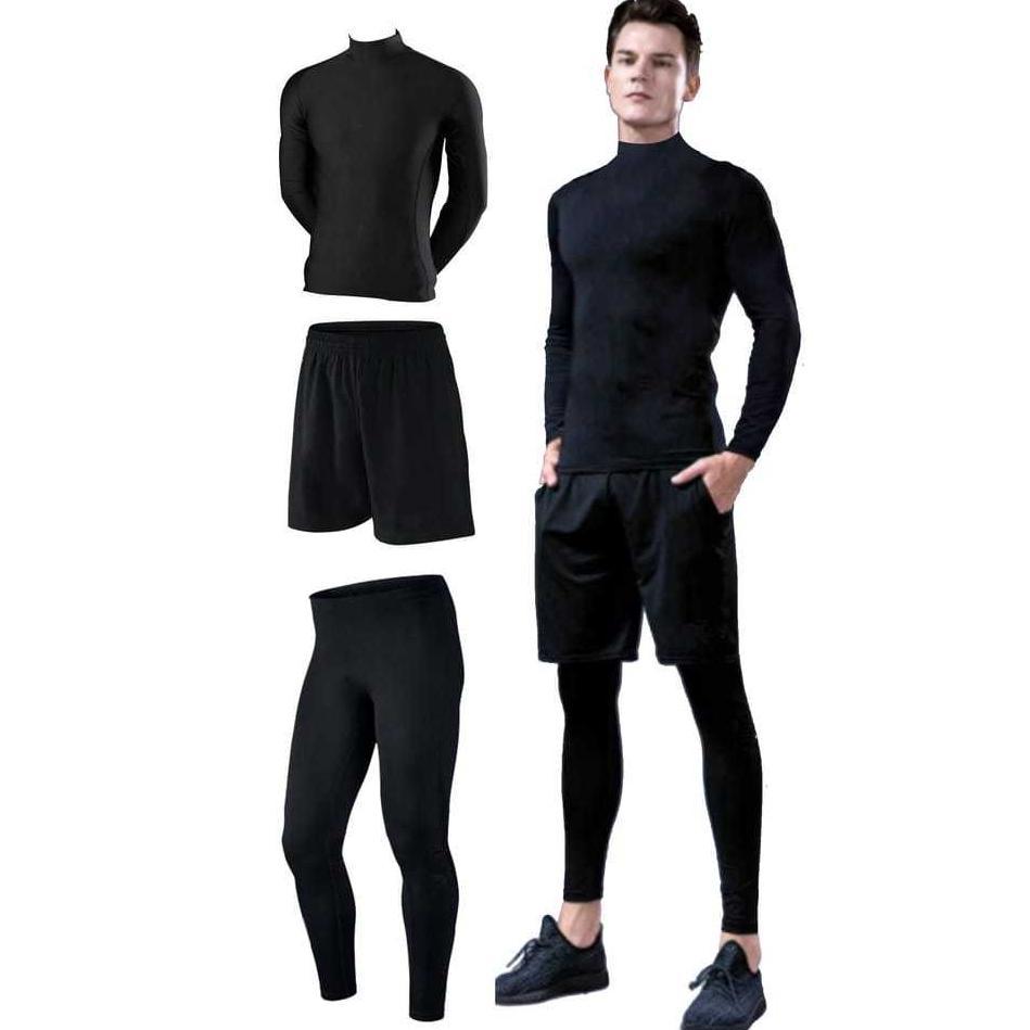 Official Dextha Sportswear Setelan Baselayer 3 In 1 Set Pakaian Olahraga Pria Sudah Dapat Manset Baj