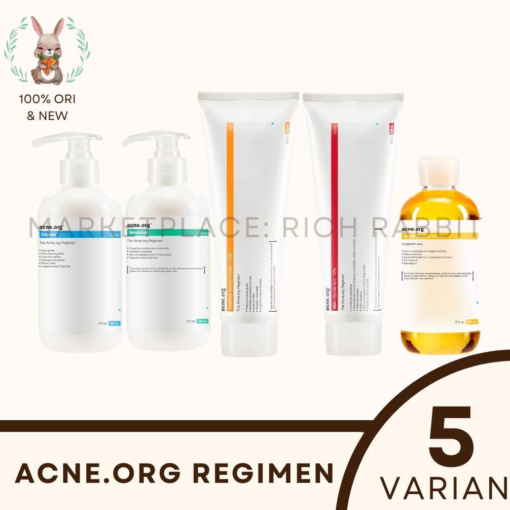 NEW The Acne.org Regimen Kit Acne Org Benzoyl Peroxide & Licochalcone 236 ML / 8 OZ For Face & For B
