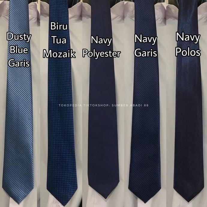 Dasi Pria Ikat Manual Warna Biru Muda Baby Terang Elektrik Royal Blue Toska Dongker Navy Tua Dusty M