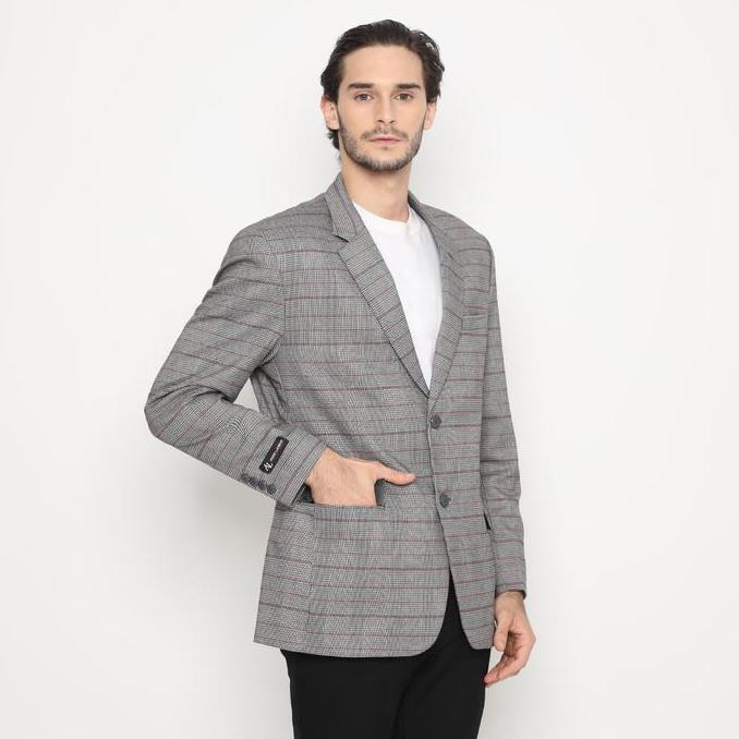 Jas Casual Motif Kotak Abu (J FANCY KA KC KD) Andre Laurent