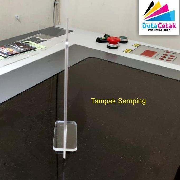 Cetak Papan Akrilik QRIS Custom | QRIS + Stand Akrilik / QRis Pembayaran + Dudukan Akrilik