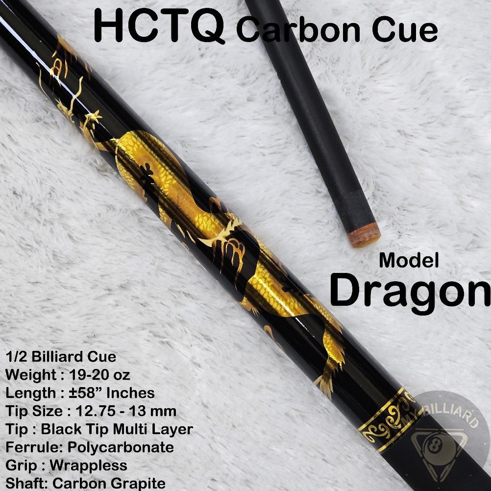 new hctq carbon cue stick billiard 13mm - stik billiar hctq cue karbon graphite