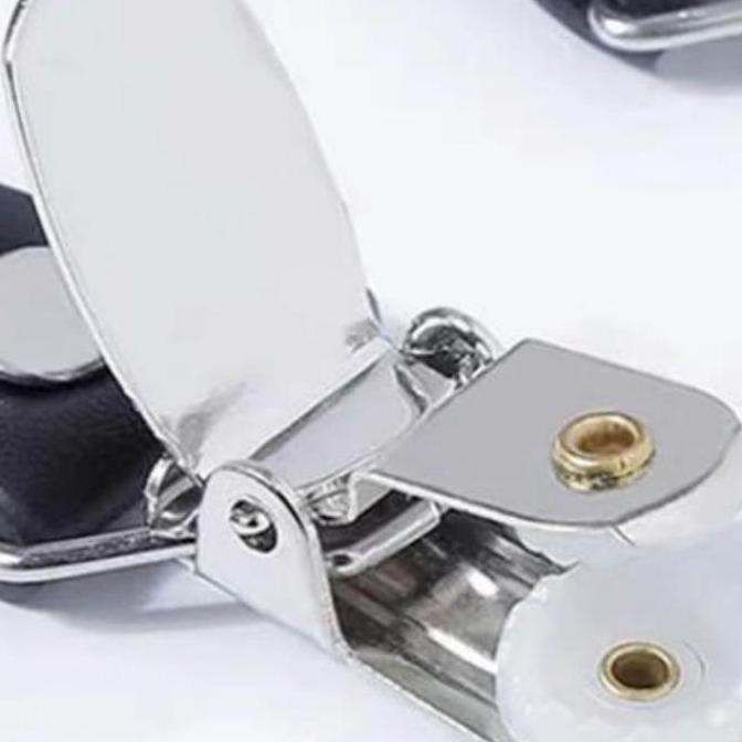 New  Suspender Hitam Pria Suspender Pria Dewasa Suspender Jepit 6 Universal Suspender Pria Set