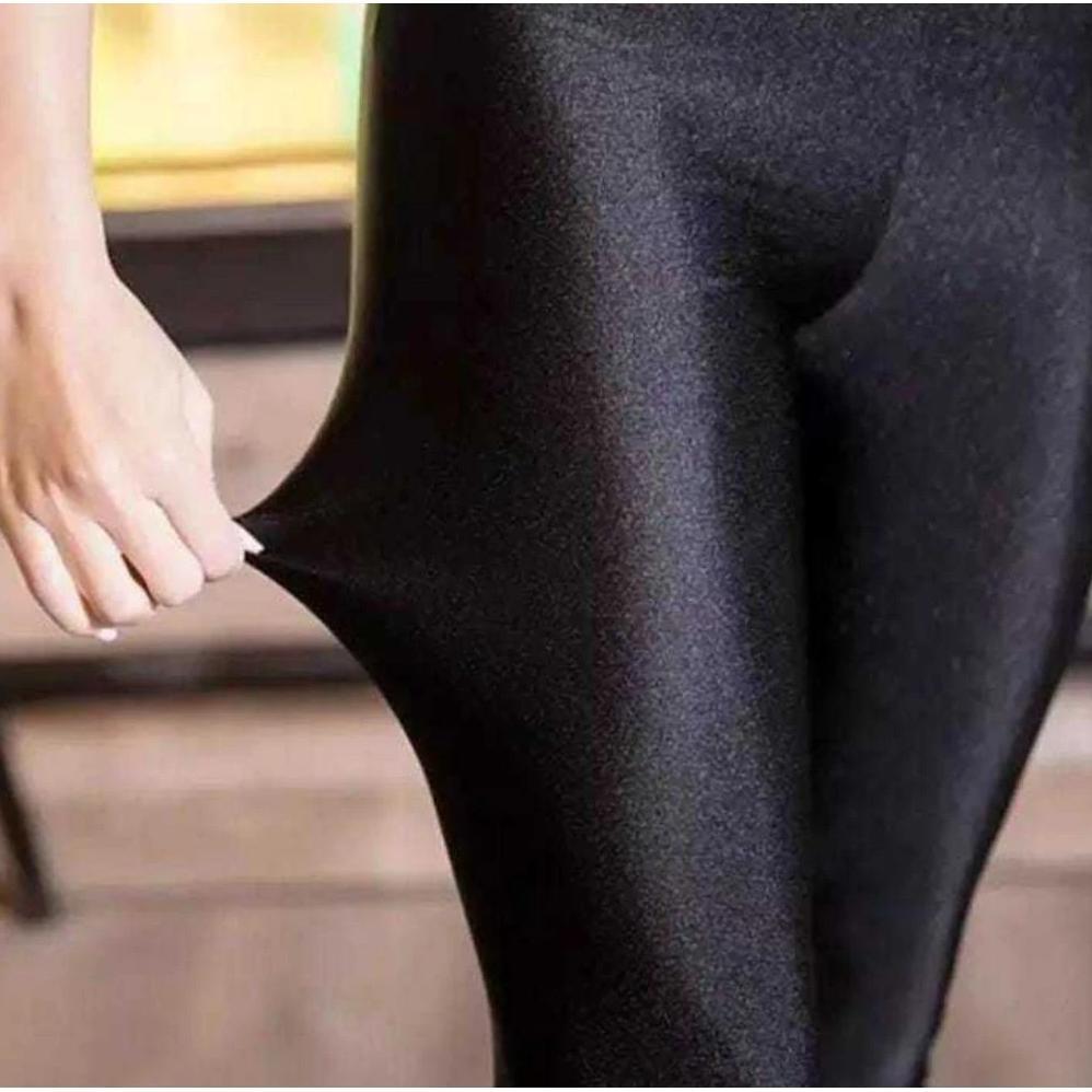 NEW DEALS Legging Kilap Olahraga Lycra Wanita Dewasa High Waist Tebal