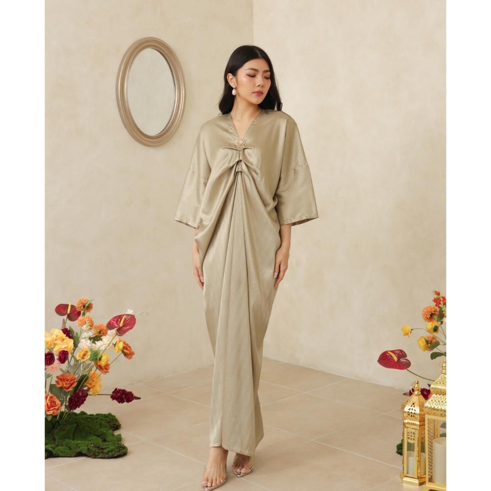 NEW DEALS [ Canary ] Ayesha Kaftan / Baju Lebaran/ Baju Wanita / Kaftan