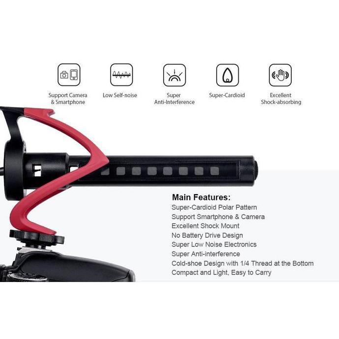 READY VLOGGER PROFESIONAL MICROPHONE CAMERA HANDYCAM ORIGINAL PRODUCT