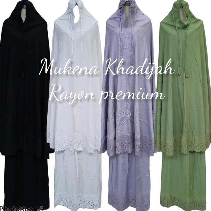 GRATIS ONGKIR - Mukena Khadijah rayon premium tutup dagu"