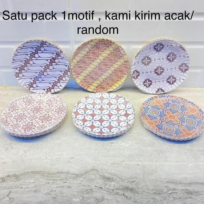 Ready  PIRING KERTAS POLOS HOLOGRAM / PIRING KERTAS KUE / PIRING BUAH