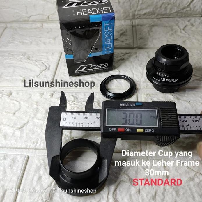 Ready Headset Standard Bearing NECO Alloy Untuk Fork Drat Ulir 25.4mm Dengan Tiang Stem Insert 22.2m