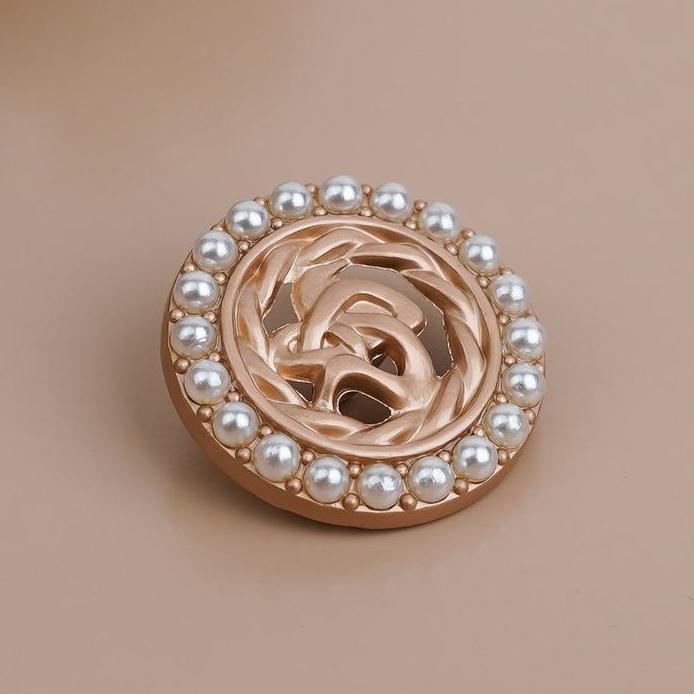 Kancing Baju Pearl Mewah Blazer Gold Dolce Pearl Button murah