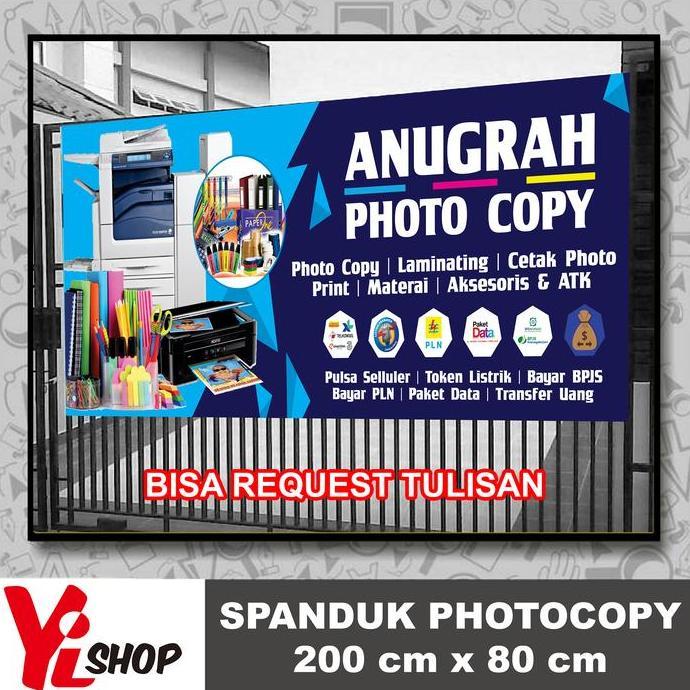 Ready  Spanduk / Banner Photocopy Fotocopy Print ATK Pulsa