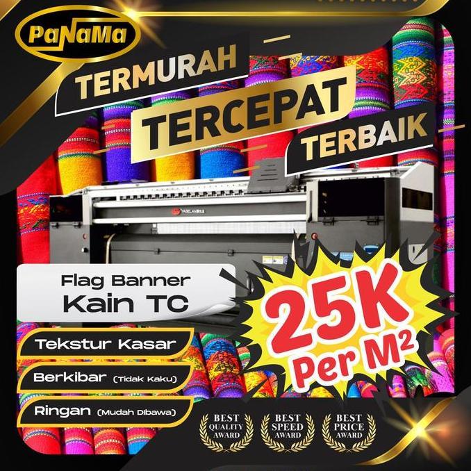 Ready !!! Cetak Spanduk Kain TC / Print Flag Banner / Spanduk Pecel Lele