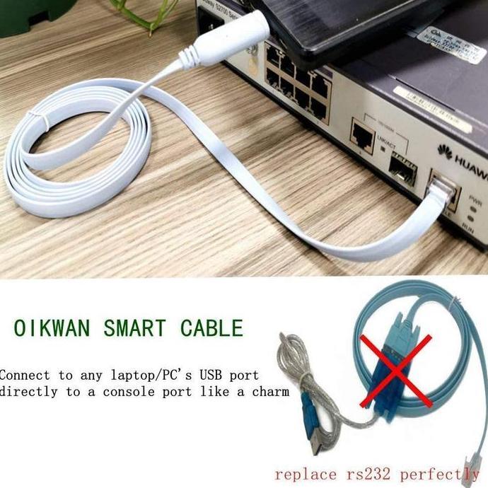 KABEL CONSOLE USB TO RJ45 / KABEL USB TO RJ45 FLAT / KABEL USB TO RJ45