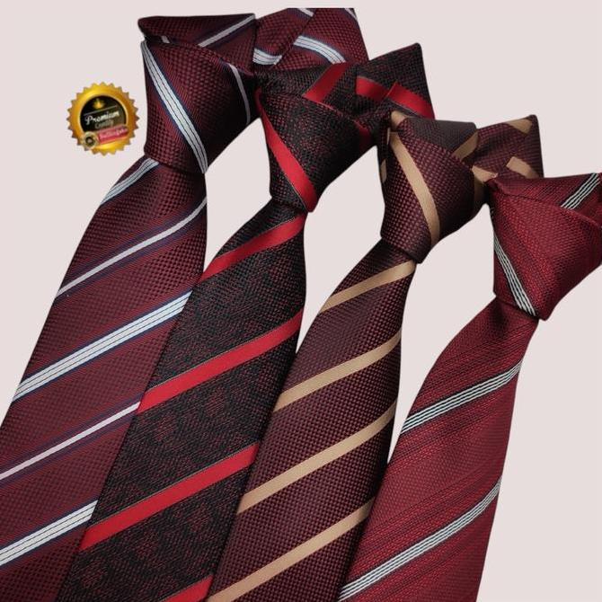 dasi pria maroon motif dasi kantor pria dasi panjang pria  maroon murah