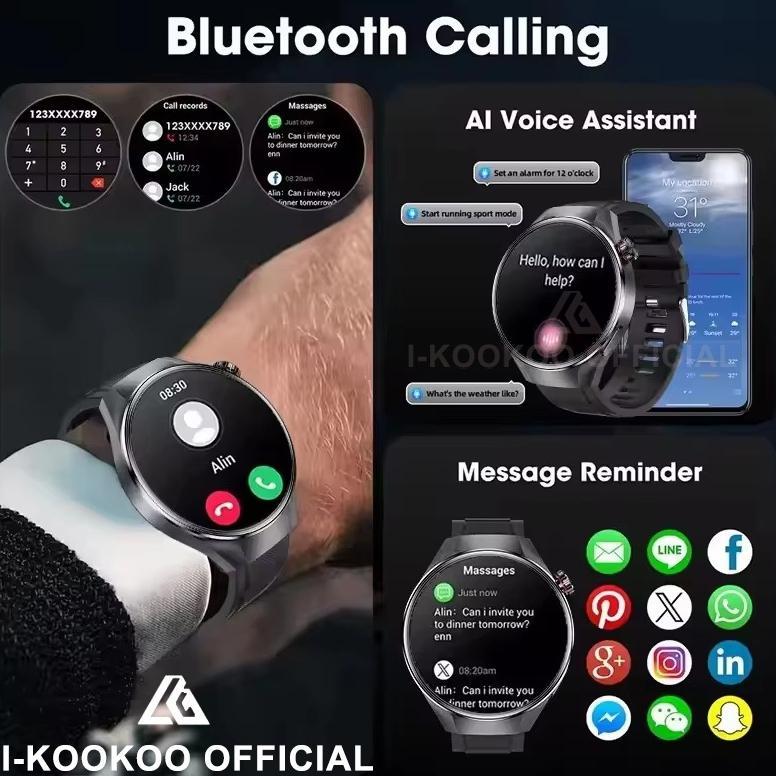 CUCI GUDANG 400mAh G5 PLUS 2.08"AMOLED Display Smart Watch HUAWEI Chips with Voice assistanta |30-Da