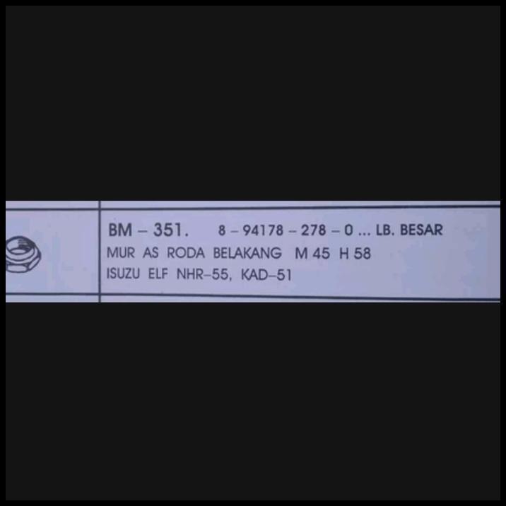 DISKON MUR AS RODA BELAKANG ISUZU KAD51 KAD-51 
