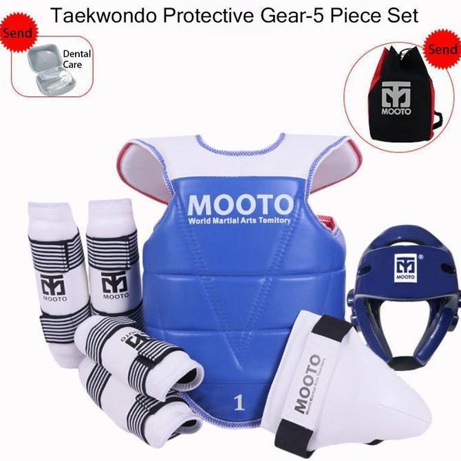 5Pcs/Set Perlengkapan Taekwondo Anak Body Protector Taekwondo Set Pelindung Untuk Taekwondo