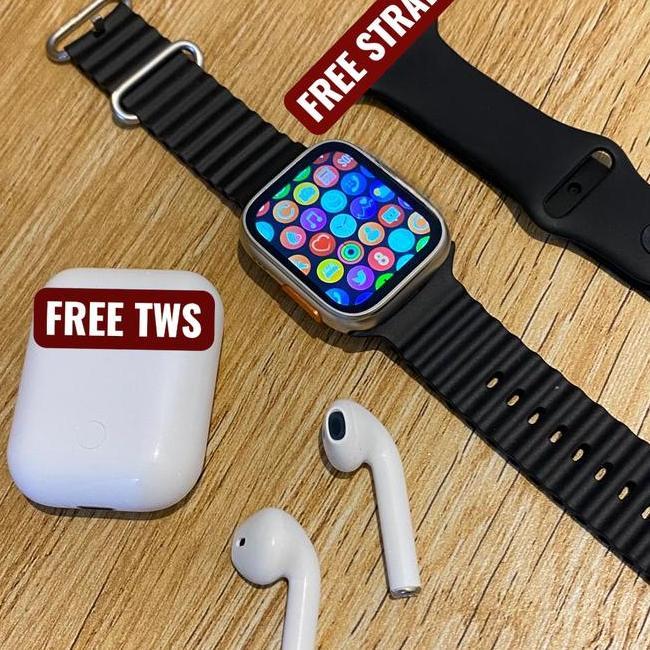 Jam Tangan Smartwatch I8 Ultra Watch 8 Free 2 Talieahone Tws Fitnes