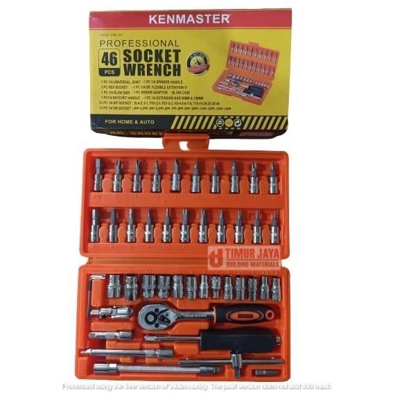 Murah Dek Kunci Sok 46 Pcs In 1 Set Socket 1/4" Inch Kunci Sock Full Lengkap Socket Tekiro Tool Kit