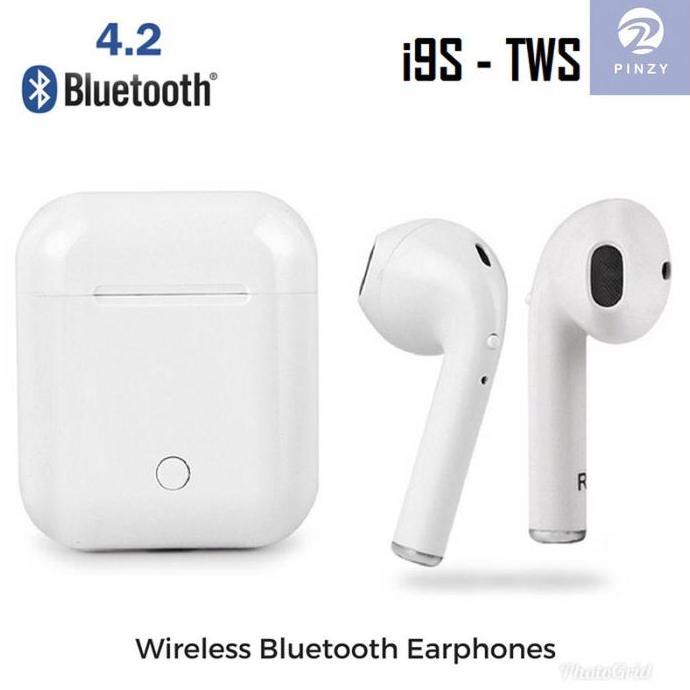 Morwe- Headset Bluetooth Pinzy I9S Twins With Magnetic Charging Case - Putih