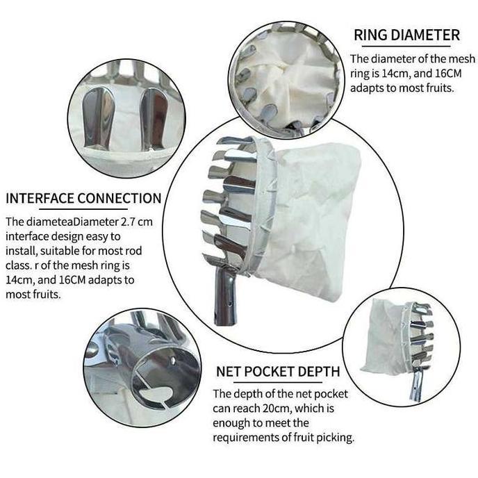 Willl- Alat Ujung Galah Petik Buah Pemetik Buah Mangga Rambutan Jambu