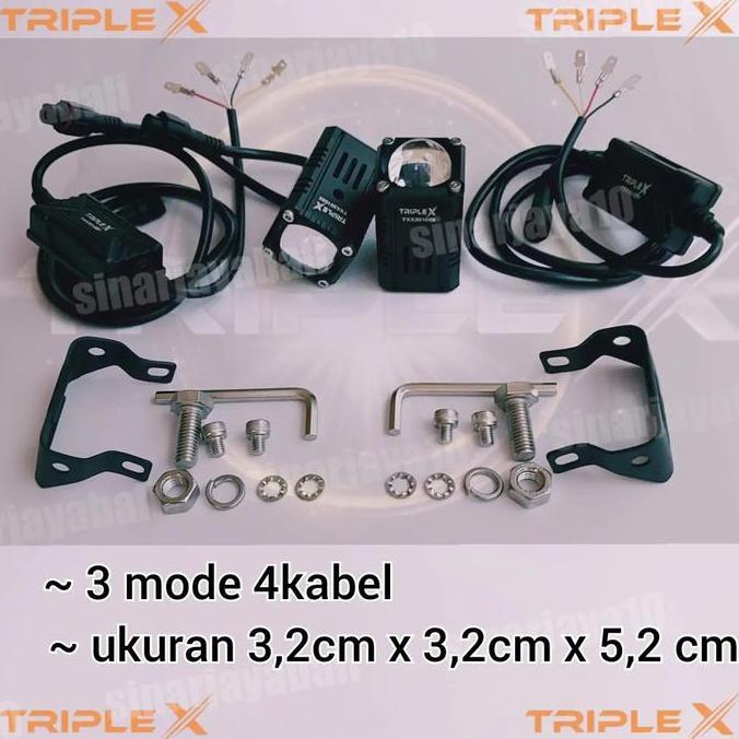 TERMURAH - lampu triple x x3 x1 lampu led tembak kecil mini projie kabut tambahan