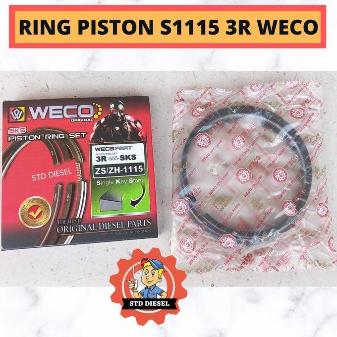 BEBAS ONGKIR - RING PISTON S1115 ZS1115 3R SERONG MERK WECO RENG SEKER SEHER WICO WI