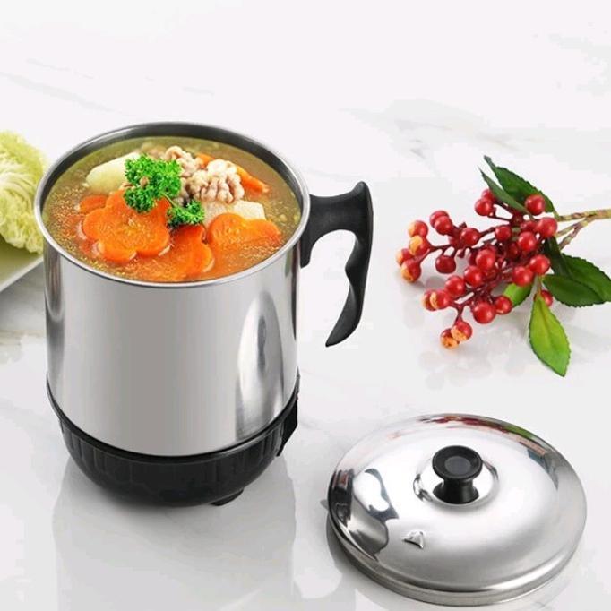 bestpromo teko listrik pemanas air stainless steel low watt mug elektrik - 14cm