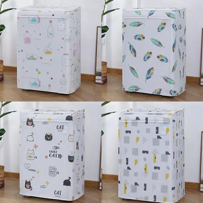 BIG PROMO Kain Mesin Cuci Size Besar 10kg Cover Mesin Cuci 10 kg  Tutup Atas Sarung Kain Pelindung M