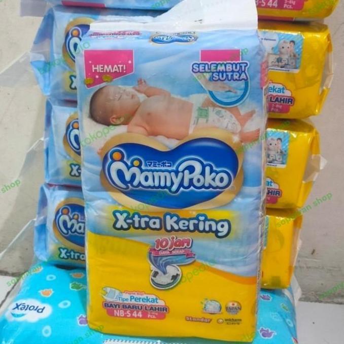 NEW PEMPERS MAMYPOKO NB-S44 NB S44 S 44 PEREKAT X-TRA KERING ORI