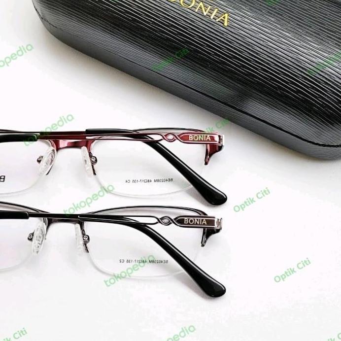 New frame kacamata wanita bonia BE40238M titanium ringan grade original murah