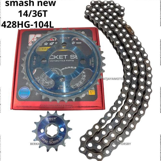 GIR SET GEAR SET DRIVE CHAIN KIT SUZUKI SMASH NEW KAGAWA GEAR PAKET