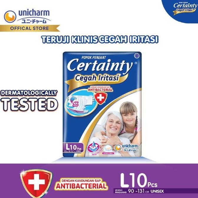 Certainty - L 10 - Popok Perekat - Popok Dewasa