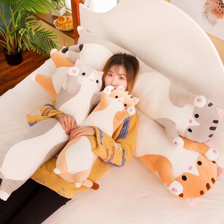 Grade Ori Boneka Mewah Boneka Kucing Boneka Bantal Guling Boneka Miniso Kado Ulang Tahun