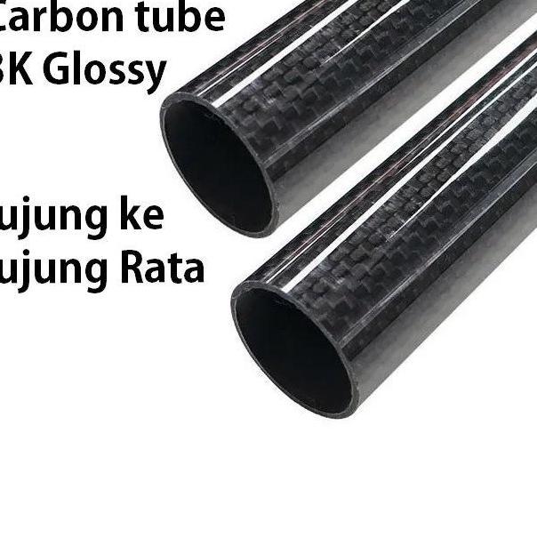 Pipa carbon tube 22mm x 20mm spar Carbon fiber 3K twill kuat dan ringan carbon tube 3k 22mm x 20mm