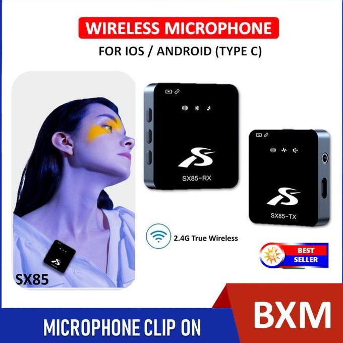 NEW WIRELESS MICROPHONE LAVALIER CLIP-ON MINI PORTABLE FOR LIGHTNING ANDROID ORI