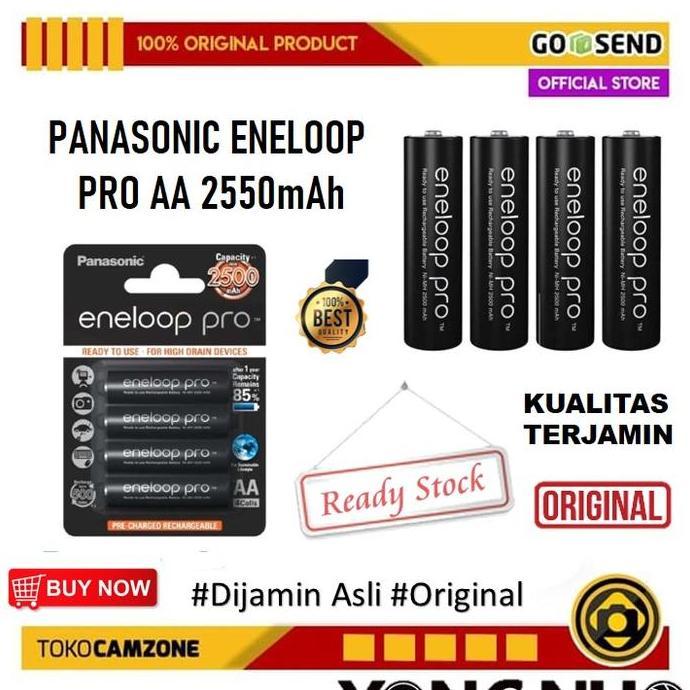 NEW PANASONIC ENELOOP PRO AA A2 2500MAH BATERAI ENELOOP AA RECHARGEABLE ORI