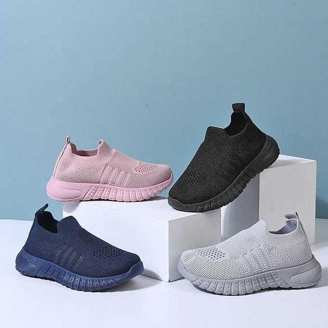 NEW LVR HAEWON SIZE 22-33 SEPATU SNEAKERS ANAK-ANAK RAJUT LV0500 ORI