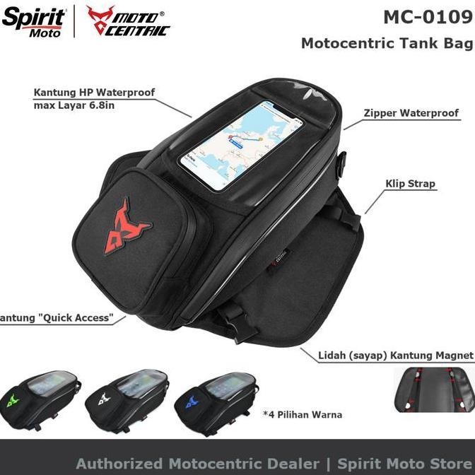 NEW MOTOCENTRIC TANK BAG WITH PHONE HOLDER | TAS TANGKI MOTOR TOURING RIDE ORI
