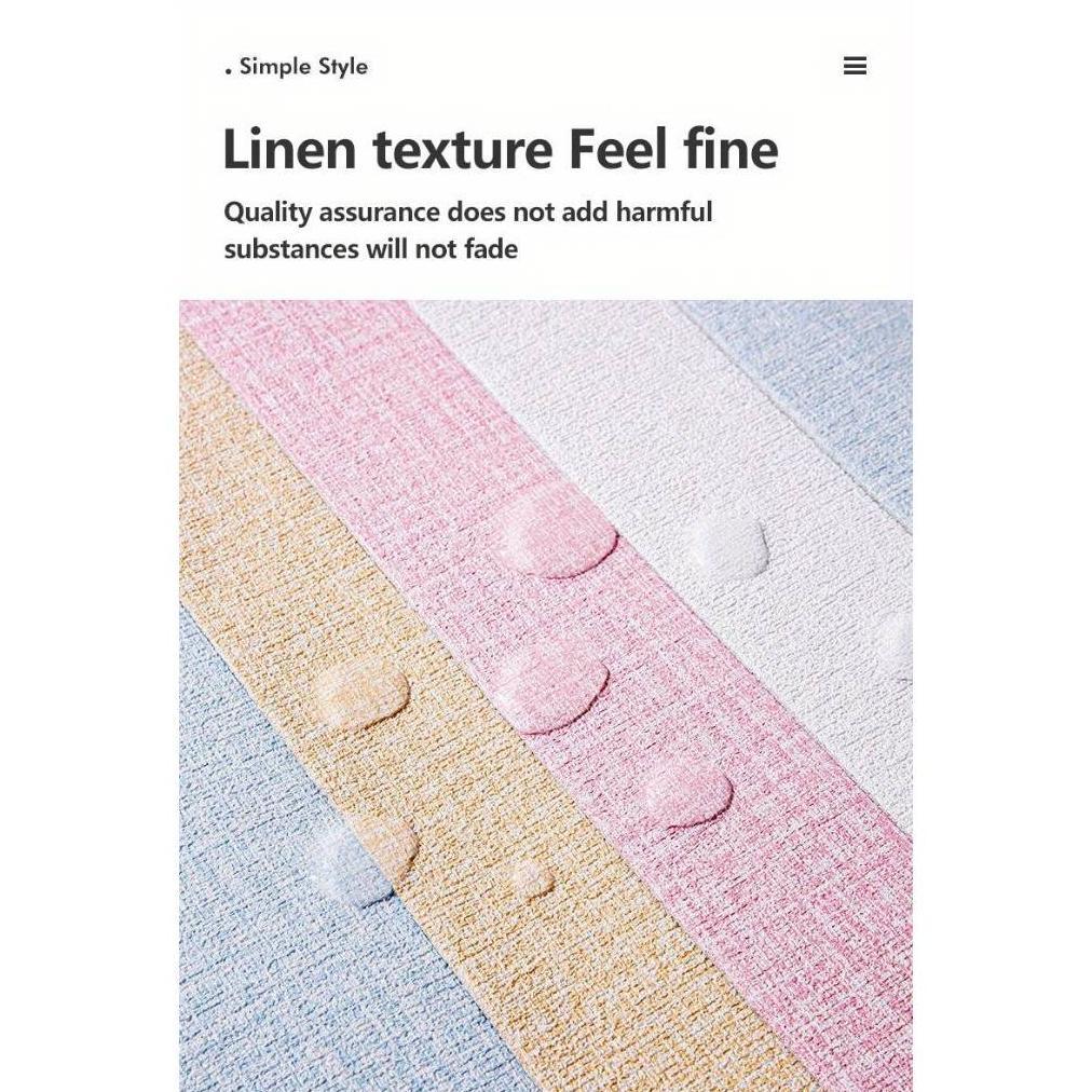 FAVORIT (PAKET 5 Roll) Wallpaper Linen 5 Roll | Wallpaper Dinding | Dekorasi Kamar | Wallpaper Dindi