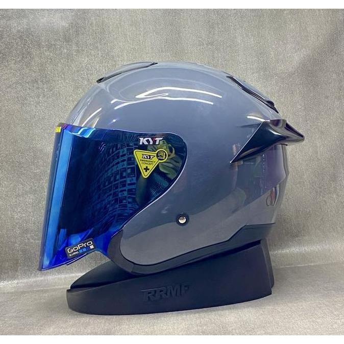KYT KYOTO SOLID ALL WARNA KACA BLUE FREE SPOILER 2D & 3D - HELM KYT ORIGINAL DOT SNI UNTUK COSOK DAN
