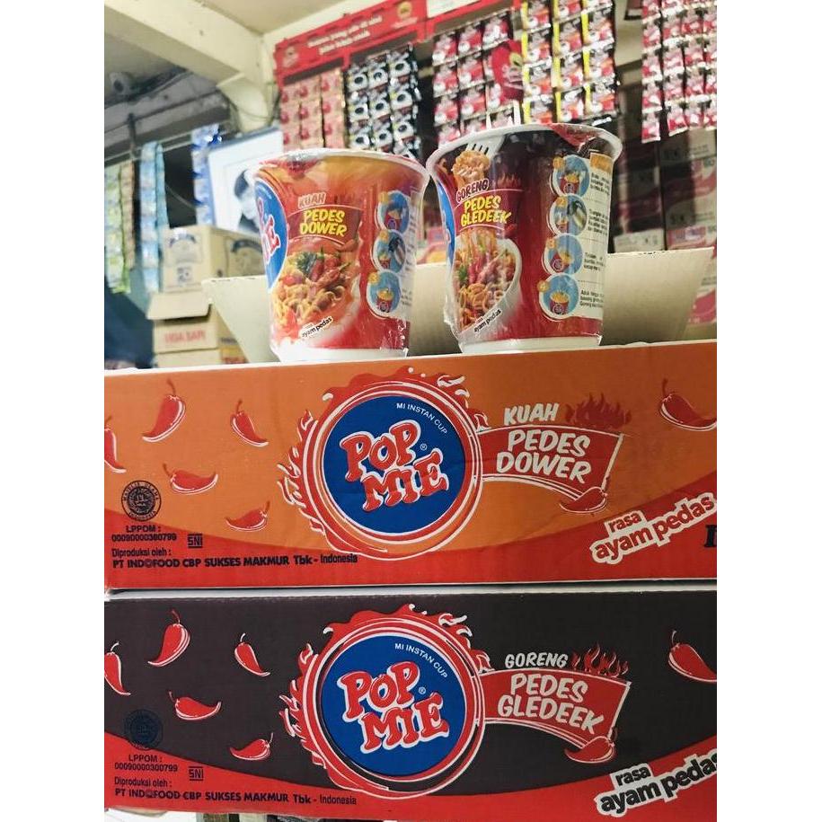 NEW POP MIE GORENG PEDES GLEDEK / POP MIE KUAH PEDES DOWER 1DUS ISI 12 ORI