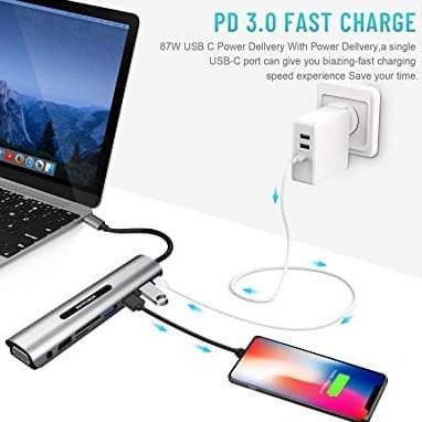 Promo V161B Type C Adapter 9 In 1 Pd 87W Type C Charging Port 4K Hdmi Vga
