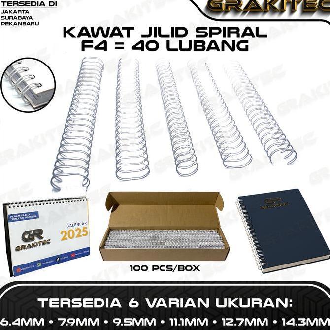 Grakitec Ring Kawat Spiral Jilid Spiral F4 3:1 Wire