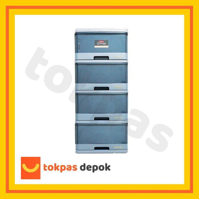 Lemari Pakaian Loker Plastik Murah Lemari Laci Plastik Lion Star Susun 4 Excel Container M 4 XC 9 Ka